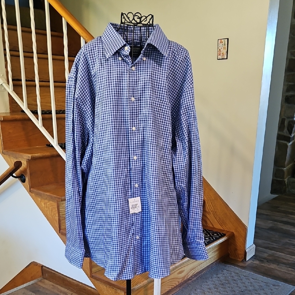 👔Nordstrom Men's Blue Checkered Shirt